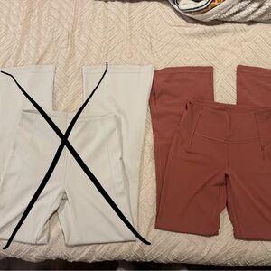 Lululemon Athletica Cream and Pink Leggings